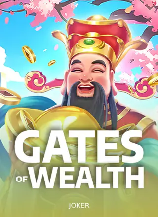 ภาพปกเกมสล็อต Gates Of Wealth จาก Joker ธีมขุมทรัพย์ทองคำ